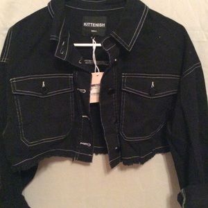 Black crop jacket